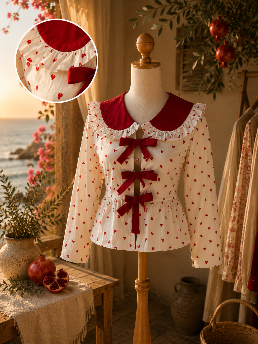 Blouse coton cœur ♥️