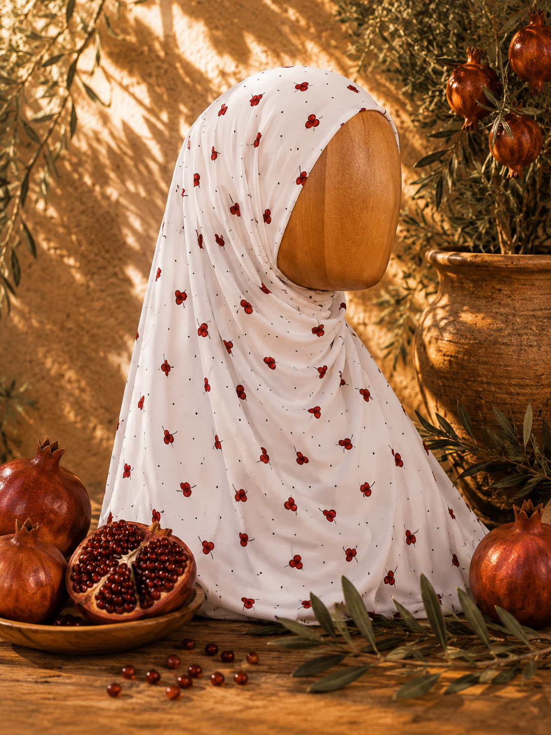 Khimar trèfle rouge 🌹