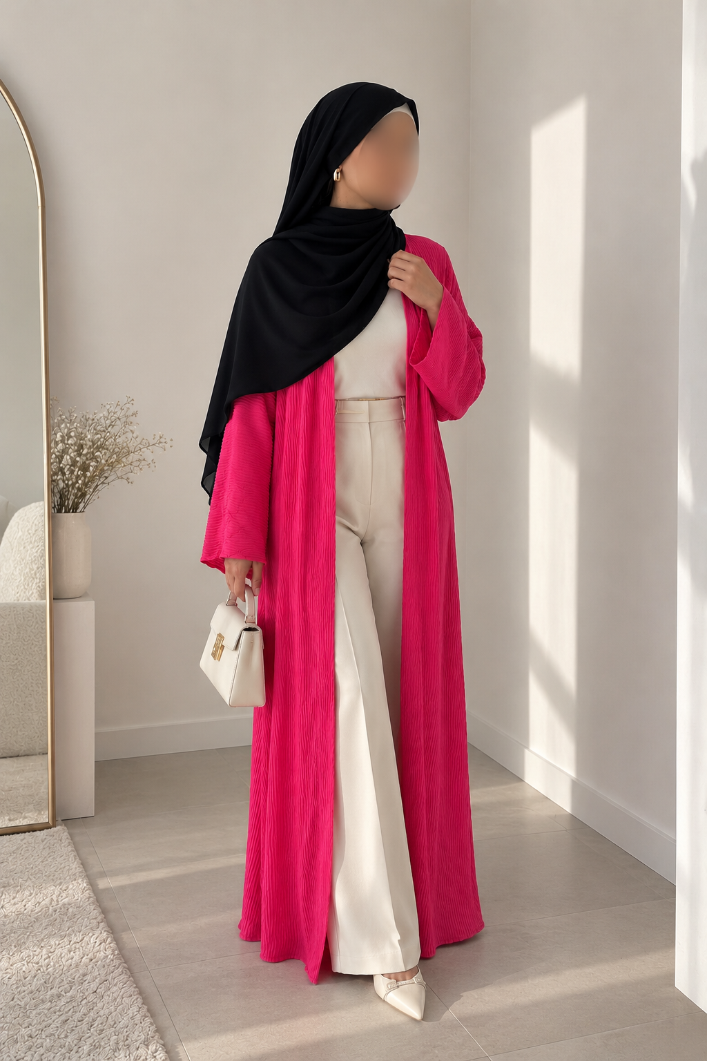 Kimono texturé rose fushia 🎀
